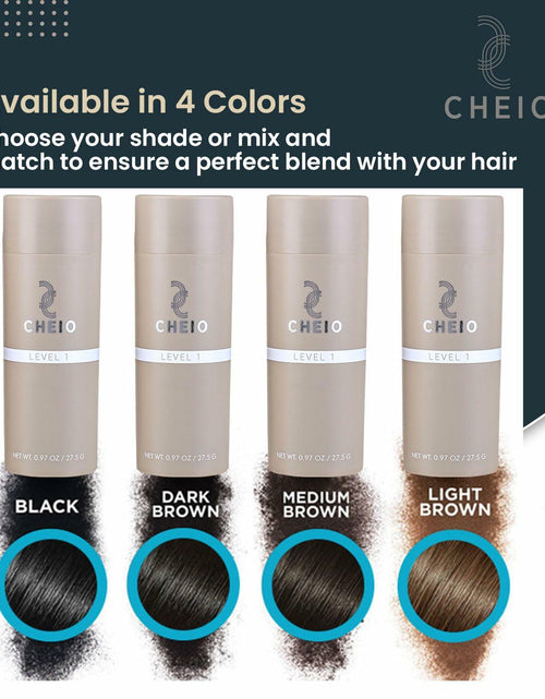 Load image into Gallery viewer, Cheio Hair Thickening Fibers Keratin Level 1 Dark Brown 27.5g Bald Spots
