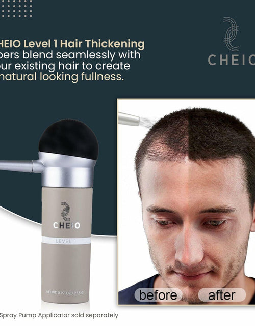 Load image into Gallery viewer, Cheio Hair Thickening Fibers Keratin Level 1 Dark Brown 27.5g Bald Spots
