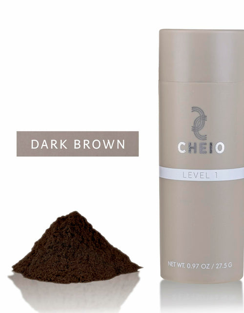 Load image into Gallery viewer, Cheio Hair Thickening Fibers Keratin Level 1 Dark Brown 27.5g Bald Spots
