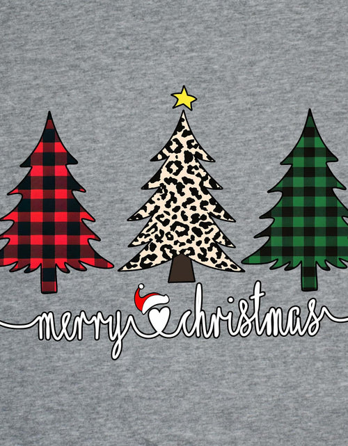 Load image into Gallery viewer, ADIAOA Women's Christmas Color-Block Botany Cartoon Shirt Greentree Size L
