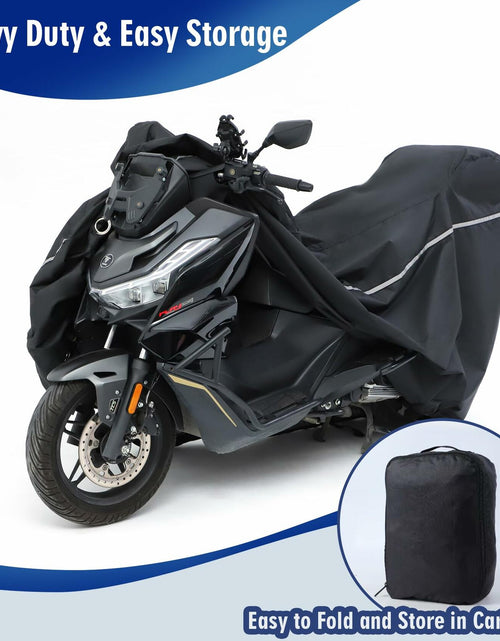 Load image into Gallery viewer, SUPCVR Motorcycle Cover Heavy Duty Waterproof UV-Proof Reflective Strips Black
