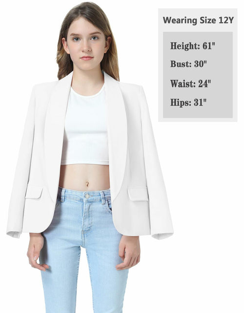 Load image into Gallery viewer, Mebius Girls Pink Shawl Collar Blazer Jacket Open Front Size 12Y
