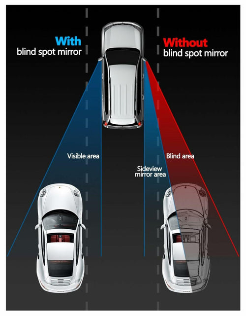 Load image into Gallery viewer, Schönn 2 Pack Blind Spot Car Mirrors 2" Adjustable HD Glass Silver Frame
