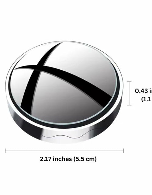 Load image into Gallery viewer, Schönn 2 Pack Blind Spot Car Mirrors 2" Adjustable HD Glass Silver Frame
