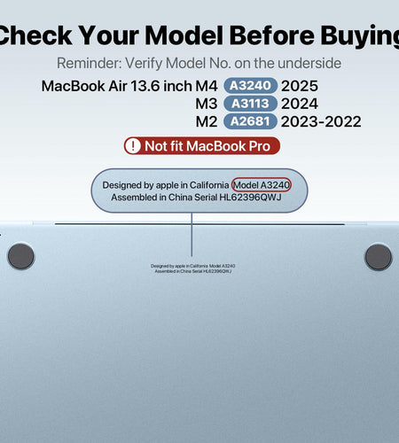 Macaset MacBook Air 13.6 inch Hard Shell Case Slim Armor Matte Turquoise