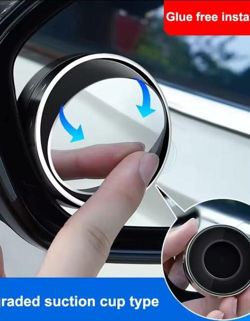 Load image into Gallery viewer, Schönn 2 Pack Blind Spot Car Mirrors 2" Adjustable HD Glass Silver Frame

