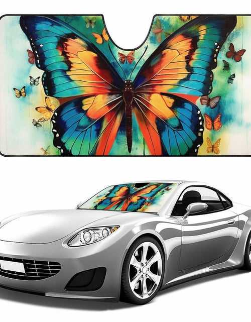 Load image into Gallery viewer, BAHELS Colorful Butterfly Car Windshield Sunshade UV Protector 55x30 Inch
