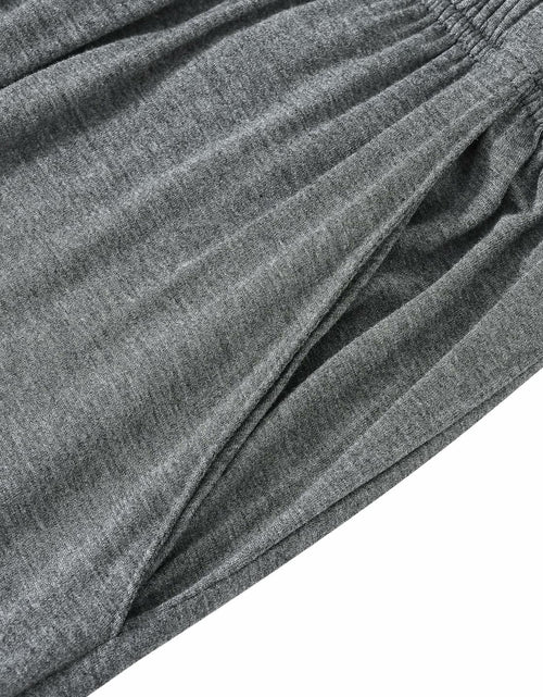 Load image into Gallery viewer, MoFiz Mens Sleepwear Pajama Set Lightweight Cotton Dark Gray Light Grey Size XL
