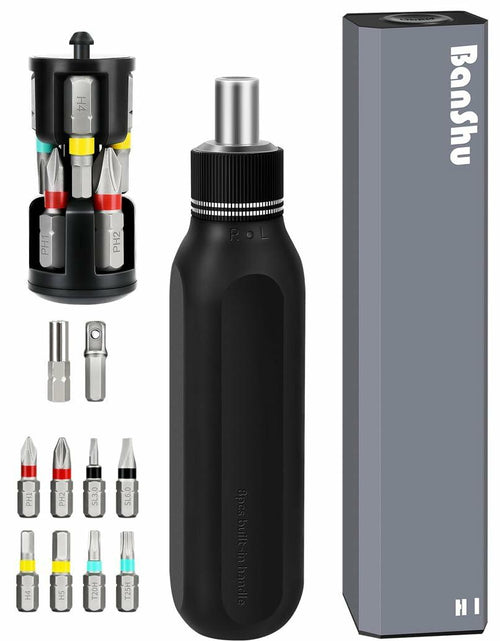 Load image into Gallery viewer, Banshu 12-in-1 Ratchet Screwdriver Set Magnetic Bits Case Colorful Alloy Steel
