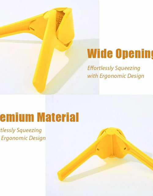 Load image into Gallery viewer, Iosjeude Lemon Squeezer Manual Citrus Juicer Foldable Yellow Plastic 1 Pc
