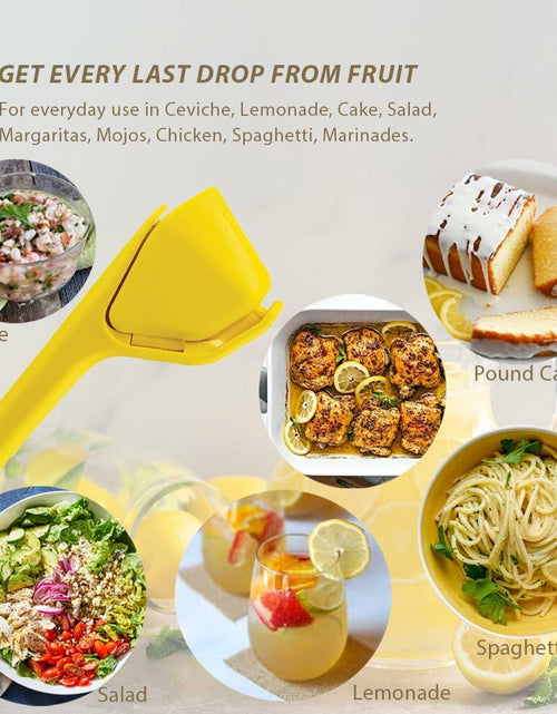Load image into Gallery viewer, Iosjeude Lemon Squeezer Manual Citrus Juicer Foldable Yellow Plastic 1 Pc

