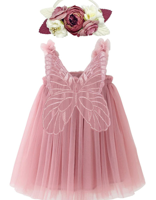 Load image into Gallery viewer, BGFKS Layered Butterfly Tulle Tutu Dress Baby Girls Dusty Rose Size 2T
