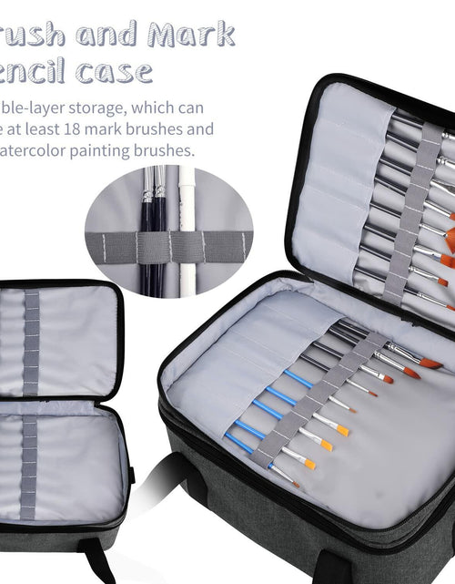 Load image into Gallery viewer, Yumt Acrylic Paint Brush &amp; Bottle Organizer 7 Tier Clear Storage Display
