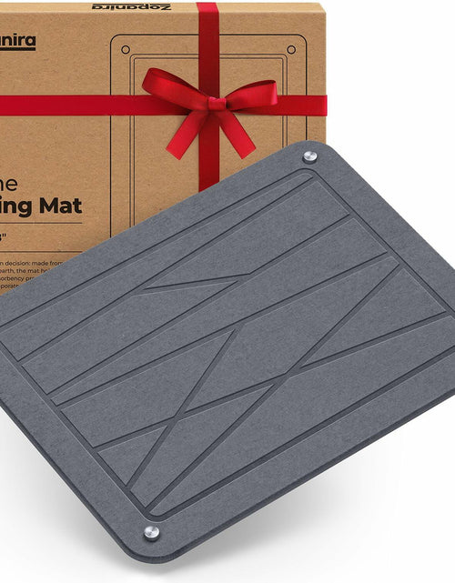 Load image into Gallery viewer, Zopanira Diatomaceous Earth Drying Stone Mat Gray 11.8x15.7 Kitchen Counter
