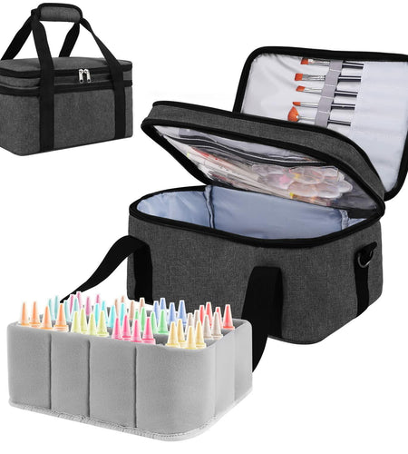 Yumt Acrylic Paint Brush & Bottle Organizer 7 Tier Clear Storage Display