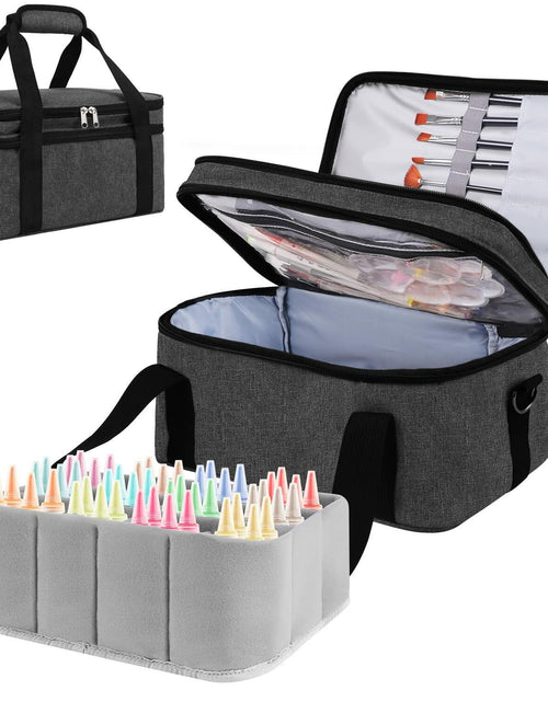 Load image into Gallery viewer, Yumt Acrylic Paint Brush &amp; Bottle Organizer 7 Tier Clear Storage Display
