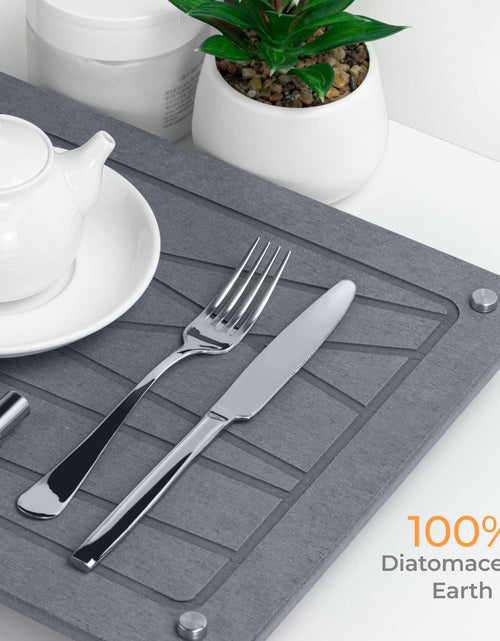 Load image into Gallery viewer, Zopanira Diatomaceous Earth Drying Stone Mat Gray 11.8x15.7 Kitchen Counter
