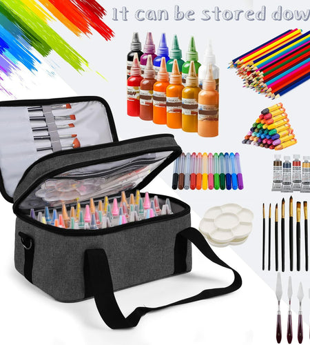 Yumt Acrylic Paint Brush & Bottle Organizer 7 Tier Clear Storage Display