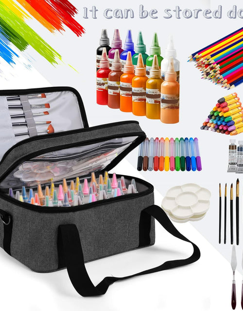 Load image into Gallery viewer, Yumt Acrylic Paint Brush &amp; Bottle Organizer 7 Tier Clear Storage Display
