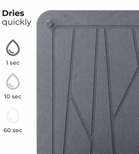 Zopanira Diatomaceous Earth Drying Stone Mat Gray 11.8x15.7 Kitchen Counter