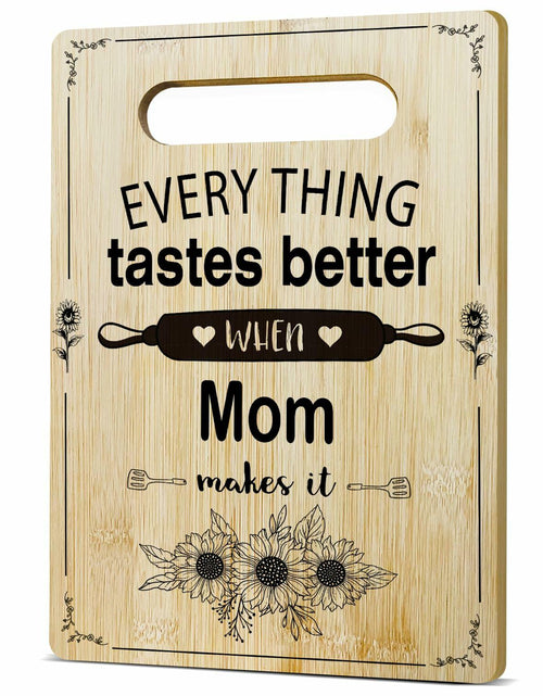 Load image into Gallery viewer, DOIUCRO Gifts for Mom Bamboo Kitchen Cutting Board Wooden Serving Board
