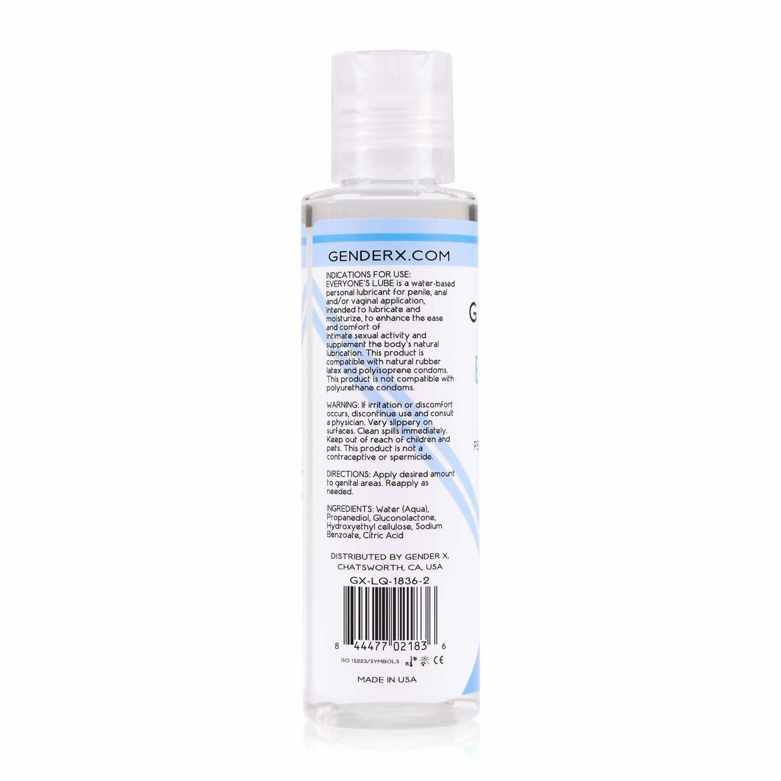 Gender X Water-Based Personal Lubricant Peach Orange Cranberry Flavored 8 fl oz