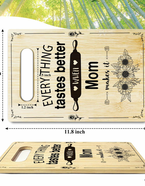 Load image into Gallery viewer, DOIUCRO Gifts for Mom Bamboo Kitchen Cutting Board Wooden Serving Board
