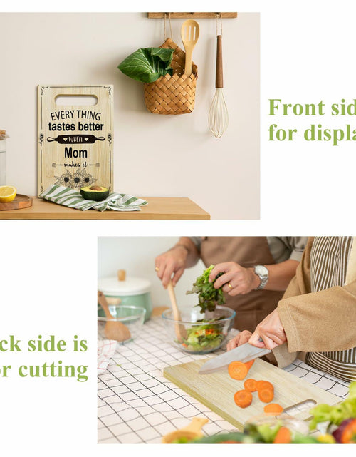Load image into Gallery viewer, DOIUCRO Gifts for Mom Bamboo Kitchen Cutting Board Wooden Serving Board
