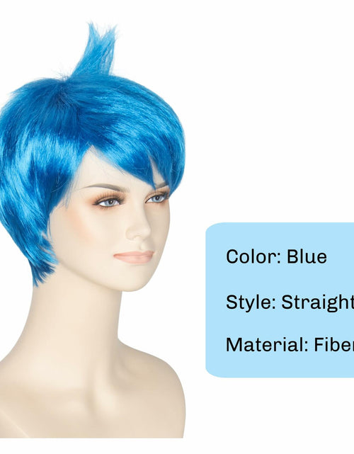 Load image into Gallery viewer, Yan Dream Women Short Straight Blue Pixie Cut Anime Cosplay Wig
