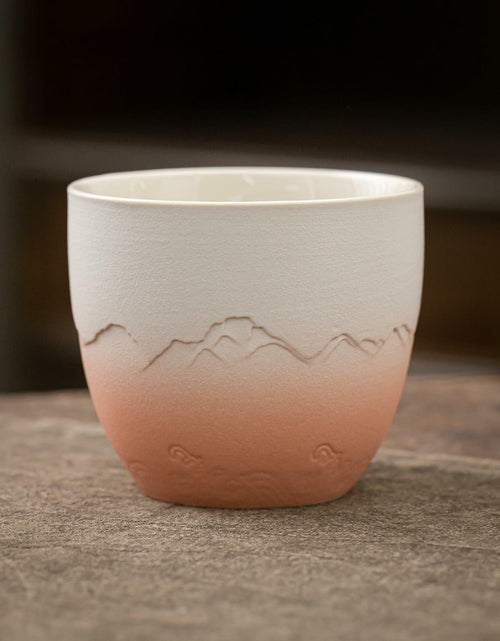 Load image into Gallery viewer, TEANAGOO Japanese Tea Cup 5.6oz Gradient Pink White 4 Pcs Box
