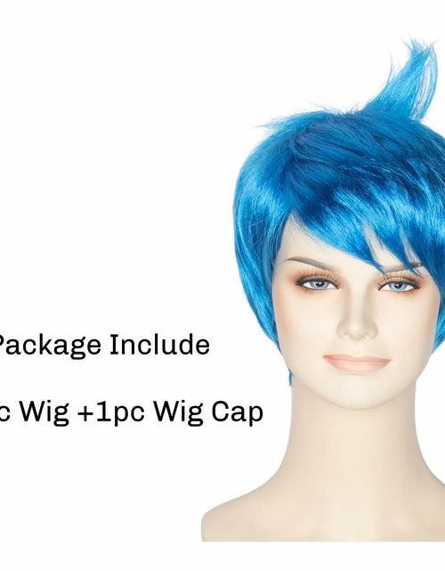 Load image into Gallery viewer, Yan Dream Women Short Straight Blue Pixie Cut Anime Cosplay Wig

