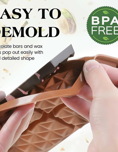 Load image into Gallery viewer, KASHME Chocolate Bar Mold Silicone Deep Large 1 Inch Brown 1 Pc

