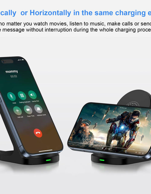 Load image into Gallery viewer, Sicodo Wireless Charger Stand 15W for Samsung S25 Ultra S24+ S23FE S22 S21 Black
