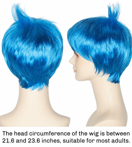 Yan Dream Women Short Straight Blue Pixie Cut Anime Cosplay Wig