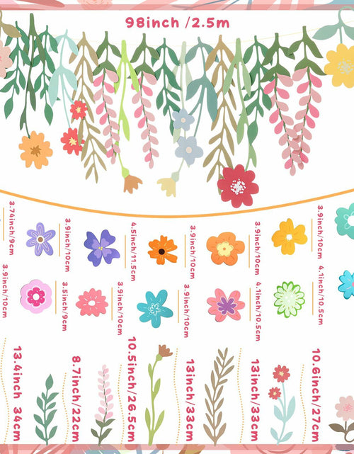 Load image into Gallery viewer, Epakh 8.2ft Colorful Wildflower Daisy Paper Garland Banner Spring Summer
