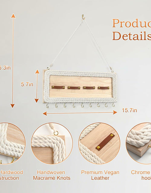 Load image into Gallery viewer, heiwinner Herb Drying Rack Hanging Rustic Wood 4-Compartment 15.7x5.9x0.59
