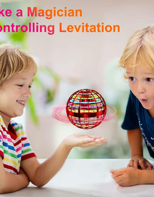 Load image into Gallery viewer, RSNG Flying Orb Ball Spinner Mini Drone 360 Rotating LED Toy Red

