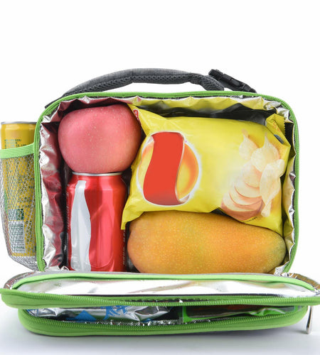 Amersun Insulated Lunch Box with 2 Pockets Padded Liner Dark Gray 4 Compartments