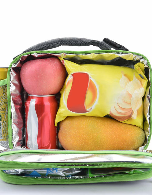 Load image into Gallery viewer, Amersun Insulated Lunch Box with 2 Pockets Padded Liner Dark Gray 4 Compartments
