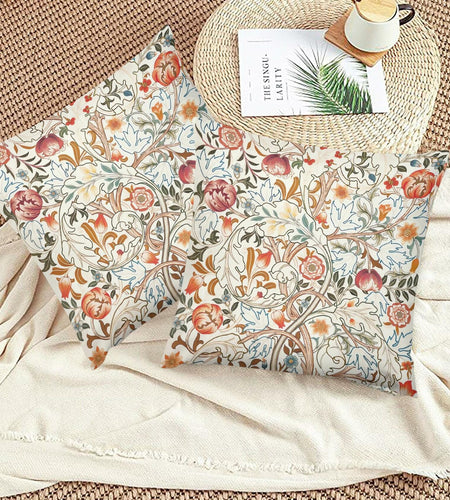 Yaemikoo William Morris Vintage Floral Throw Pillow Covers Set of 2 18x18