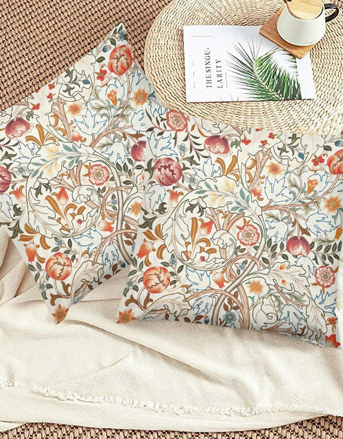 Load image into Gallery viewer, Yaemikoo William Morris Vintage Floral Throw Pillow Covers Set of 2 18x18
