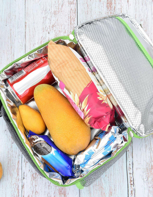 Load image into Gallery viewer, Amersun Insulated Lunch Box with 2 Pockets Padded Liner Dark Gray 4 Compartments
