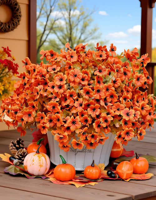 Load image into Gallery viewer, NAWEIDA Artificial Fall Flowers 12 Bundles Daisy Eucalyptus UV Resistant
