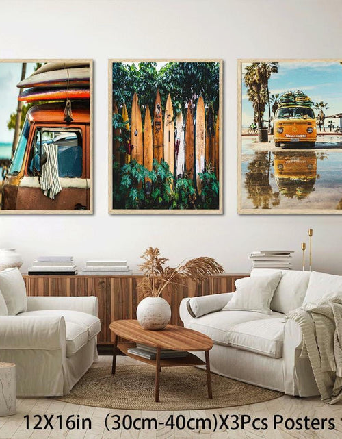 Load image into Gallery viewer, WYHLMTQ Bohemian Beach 3pcs Canvas Wall Art 12x16in Coastal Tropical
