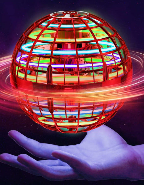Load image into Gallery viewer, RSNG Flying Orb Ball Spinner Mini Drone 360 Rotating LED Toy Red
