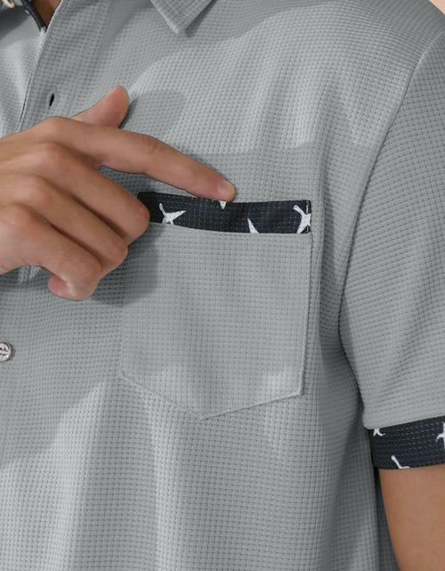 Load image into Gallery viewer, TRFIC Men's Casual Short Sleeve Button Down Shirt Grey Size 3X-Large
