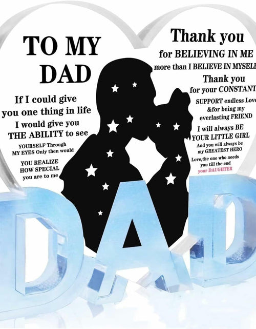 Load image into Gallery viewer, Fathers Day Gifts for Dad Plaque from Daughter - Ideal Birthday Christmas
