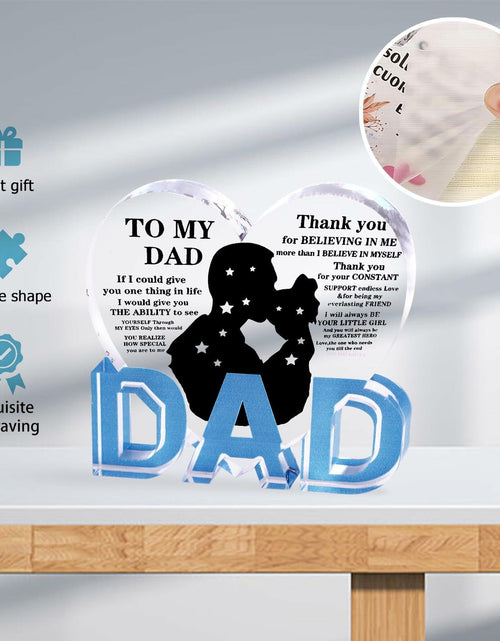 Load image into Gallery viewer, Fathers Day Gifts for Dad Plaque from Daughter - Ideal Birthday Christmas
