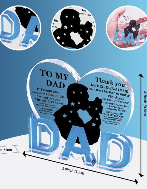 Load image into Gallery viewer, Fathers Day Gifts for Dad Plaque from Daughter - Ideal Birthday Christmas

