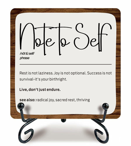 Ketsord 5x5 Black Gossip Wood Plaque Note To Self Inspirational Quote